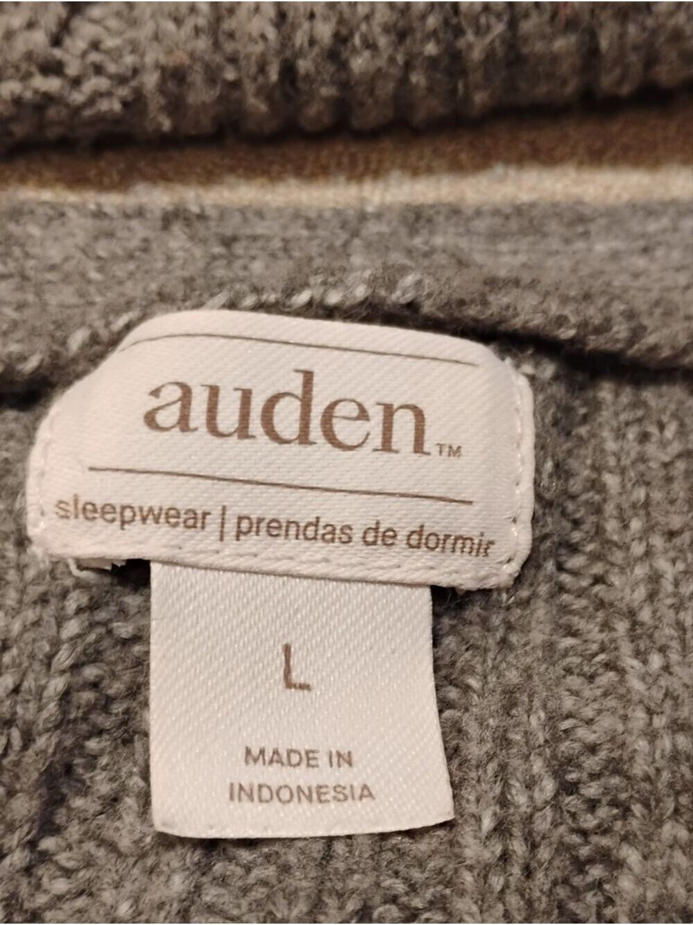 New!! Auden Grey Ribbed Knit Camisole Tank Top Sleepwear - Picture 3 of 5